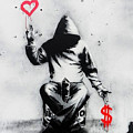 Love Over Money - Urban Stencil Art